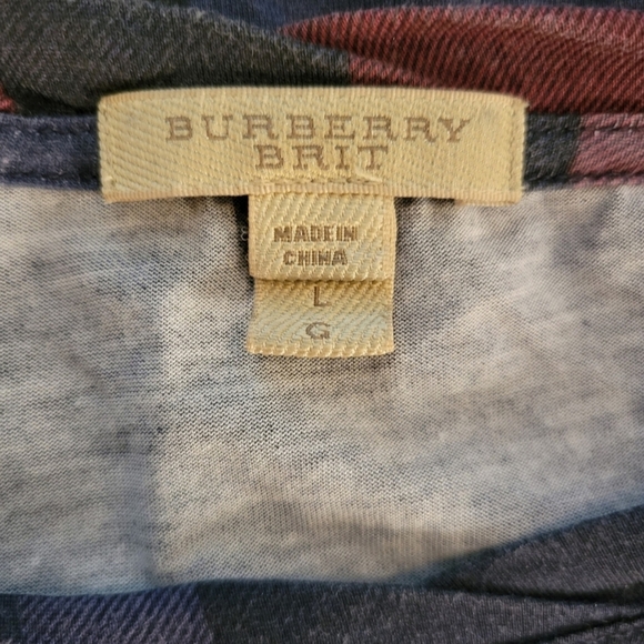 Burberry Brit Purple Plaid Top SzL - Picture 6 of 9